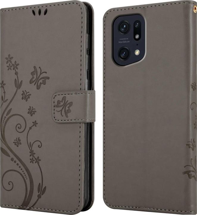 Produktbild Cadorabo Flower Book Hülle für Oppo FIND X5 PRO (Oppo Find X5 Pro)