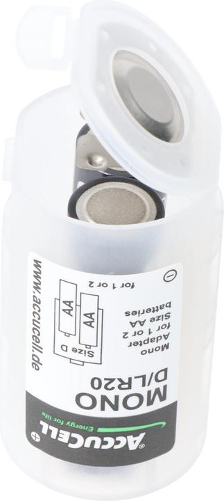 Image du produit Panasonic Mono 5000mAh comprenant 1x AccuCell adaptateur D et 2x eneloop pro AA (2 pcs, AA, D, 2500 mAh)