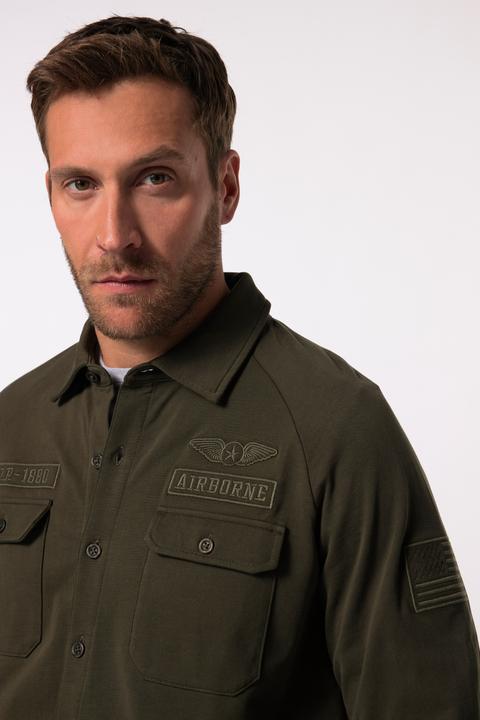 Produktbild JP1880 JP 1880 Sweathemd, Raglan-Langarm, Kentkragen, Badges (5XL)