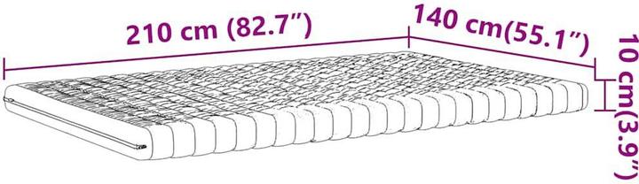 Image du produit vidaXL Schaumstoffmatratze 140 x 210 cm 7-Zonen Härtegrad 20 ILD (140 x 210 cm, Noyau de mousse)