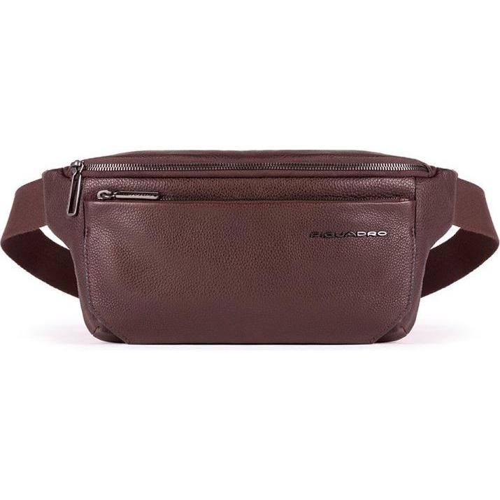 Piquadro, Herren, Bauchtasche, Leather Fanny Pack, Brown, For Men, Braun