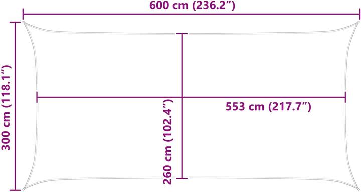 Produktbild vidaXL Outdoor Sonnenschutz Markise (600 x 300 cm)