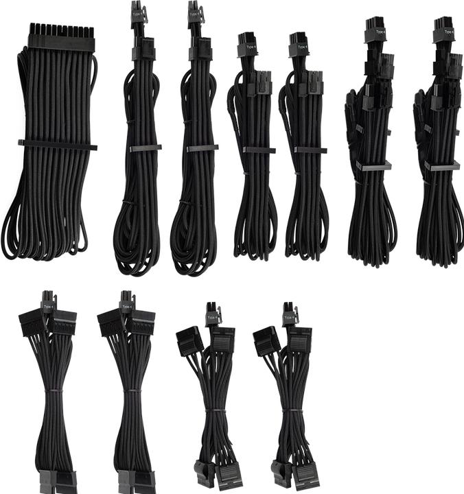 Produktbild Corsair Premium PSU Cables Pro-Kit Typ 4 (61 cm, 24 pin ATX, 8 pin EPS, SATA)