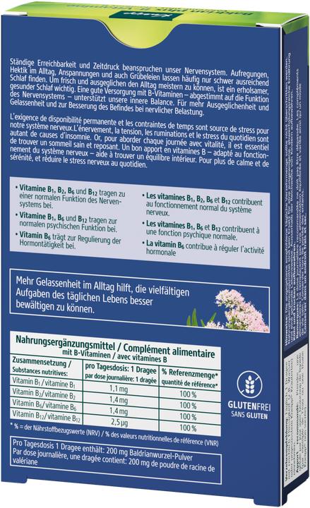 Nutritional values and ingredients Kneipp Valerian Plus (40 Piece, Pills, 20.20 g)
