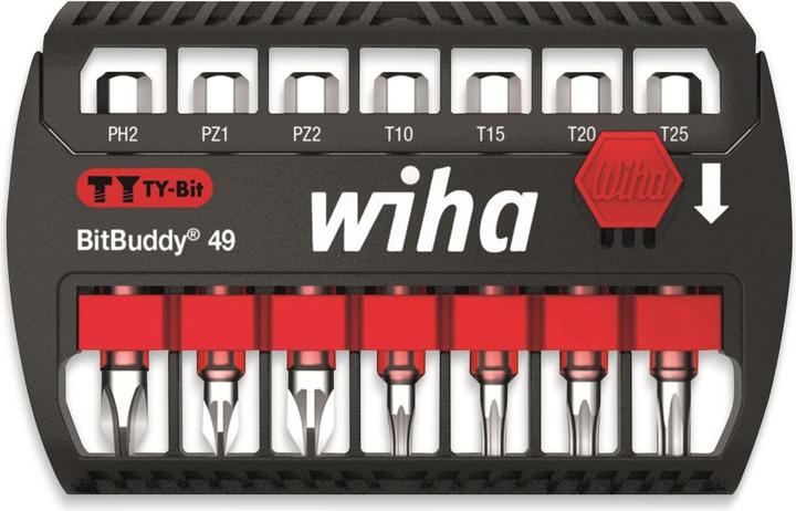 Produktbild Wiha Bit Set BitBuddy TYBit Phillips Pozidriv TORX in Box (Innensechsrund TX)