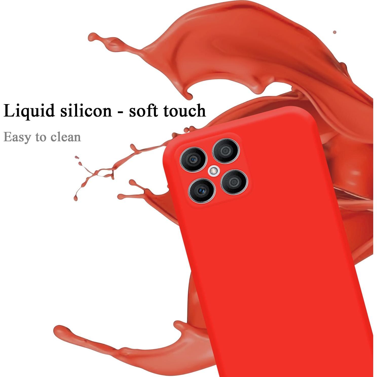 Thumbnail - Cadorabo TPU Liquid Silicone Case Hülle für Honor X8 (Honor X8), Smartphone Hülle, Rot