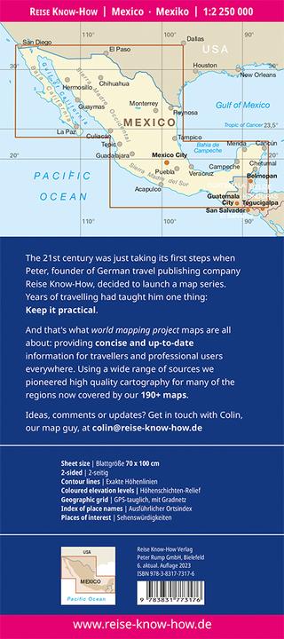 Actual product image Map Mexico 1 : 2.250.000 2250000