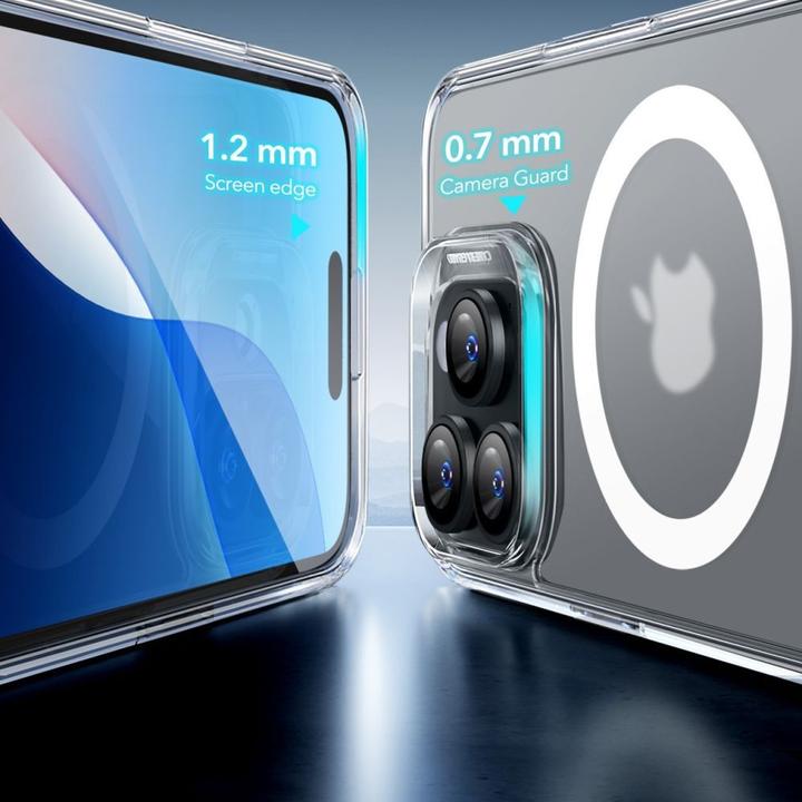 Immagine prodotto ESR Custodia ibrida classica Halolock MagSafe + vetro temperato per iPhone 16 Pro Max - semi-trasparente (Apple iPhone 16 Pro Max)