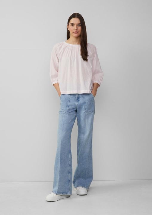 Produktbild S.Oliver Bluse Streifenbluse mit Raffung und Schleife (42)