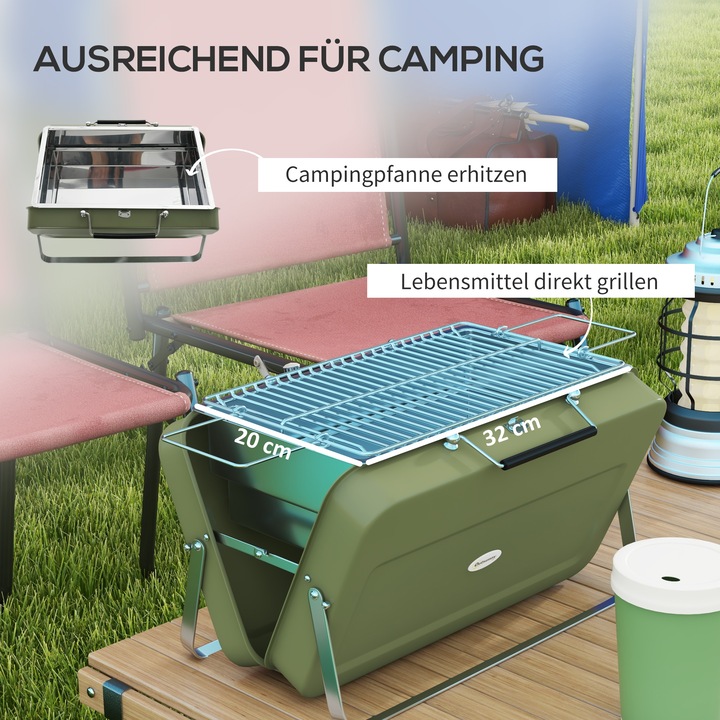 Image du produit Outsunny Gril de table en coffret