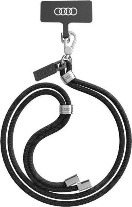 Produktbild Audi uniwersalna smycz do telefonu 120cm 6mm crossbody czarny/black AU-CBL6-R8/D1-BK