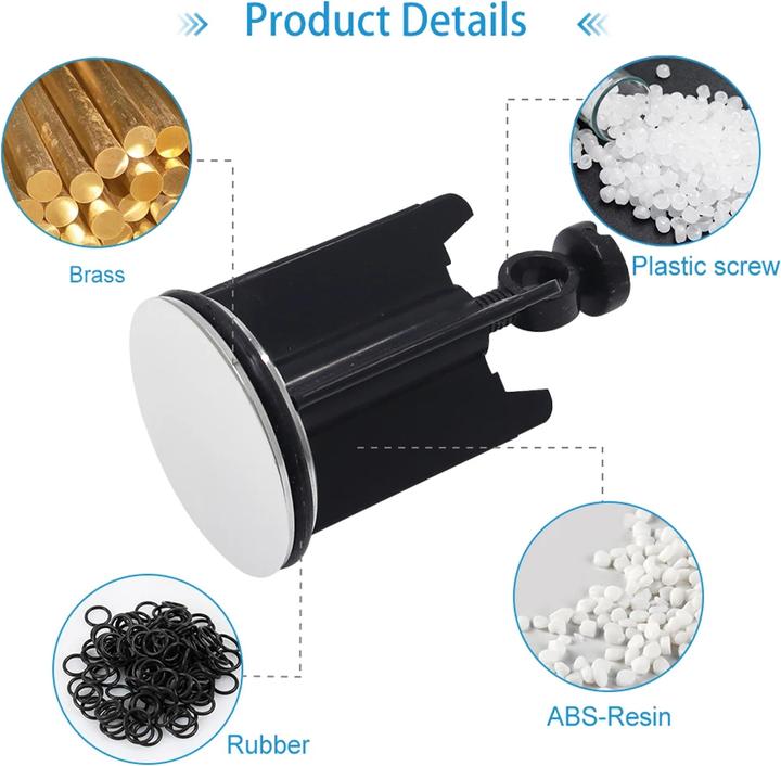 Actual product image Dusbad Universal washbasin stopper 40mm motif for all washbasins