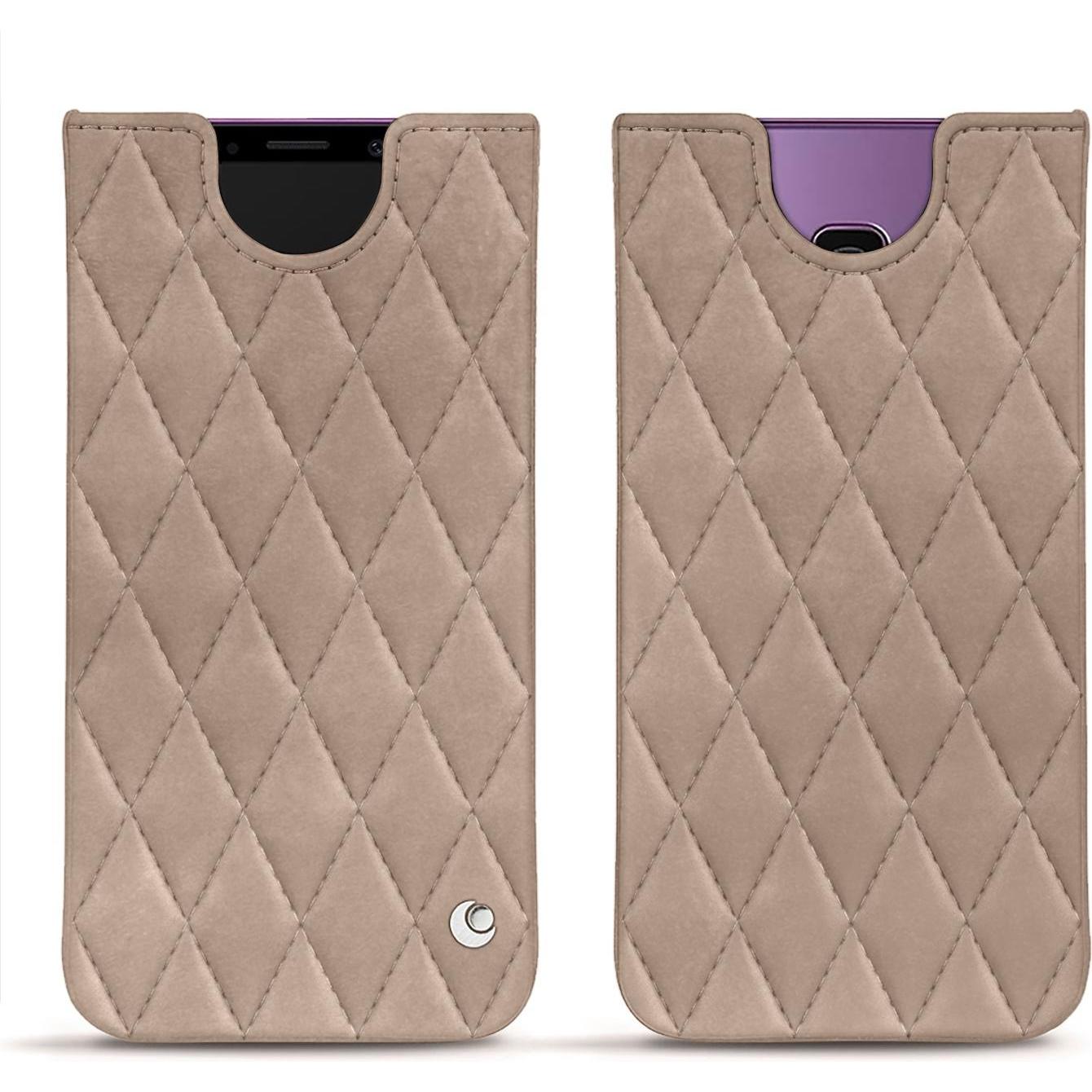 Noreve Lederschutzhülle (Samsung Galaxy S9+), Smartphone Hülle, Beige