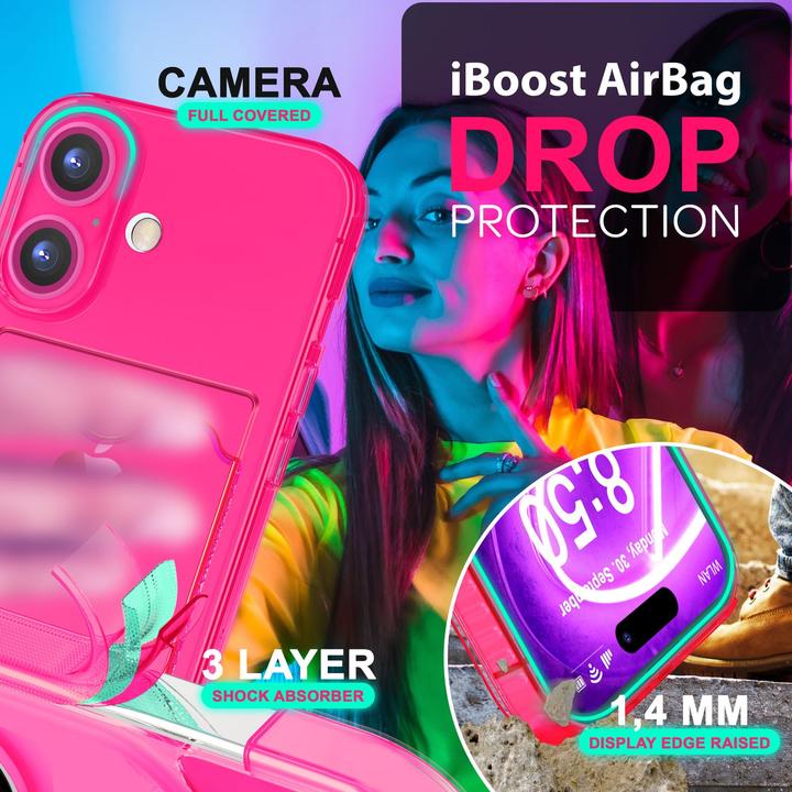 Image du produit Nalia Transparent Transparent Silicone Porte-cartes (Apple iPhone 16 Plus)