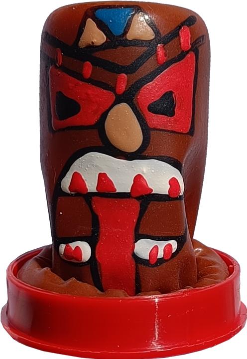 Image du produit Erco Scherzkondom «Tiki Totem» – lustiges Accessoire mit polynesischem Charme, handbemalt! (1 pcs)