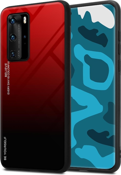 Actual product image Cadorabo TPU 2 colors glass cover (Huawei P40 Pro+)