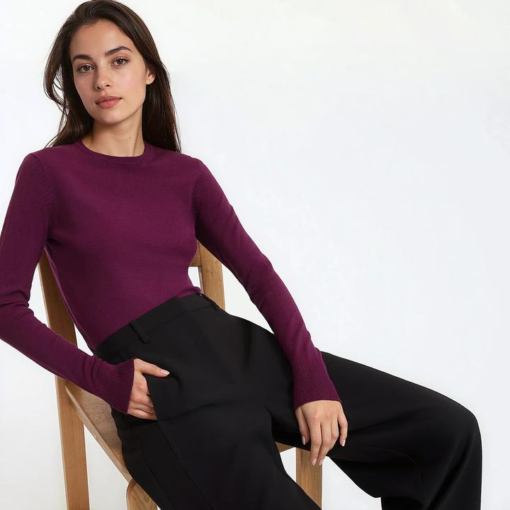 Produktbild La Redoute Collections Pullover mit rundem Ausschnitt (M)