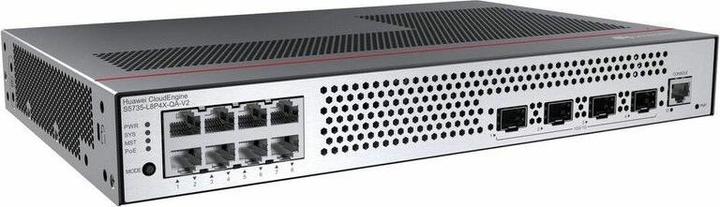 Produktbild Huawei S5735-L8P4X-QA-V2 /100/1000BASE-T ports 0GE SFP+ ports PoE+ AC power Fanless (12 Ports)