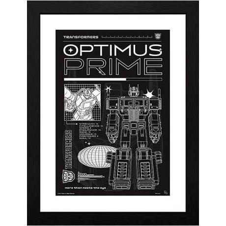 GB Eye, Quadri, Transformers Framed Print: Optimus Schematic 30x40cm (40 x 30 cm)