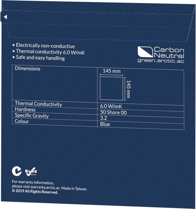 Produktbild Arctic Wärmeleitpad 0.5 mm (0.50 mm, 6 W/m K)