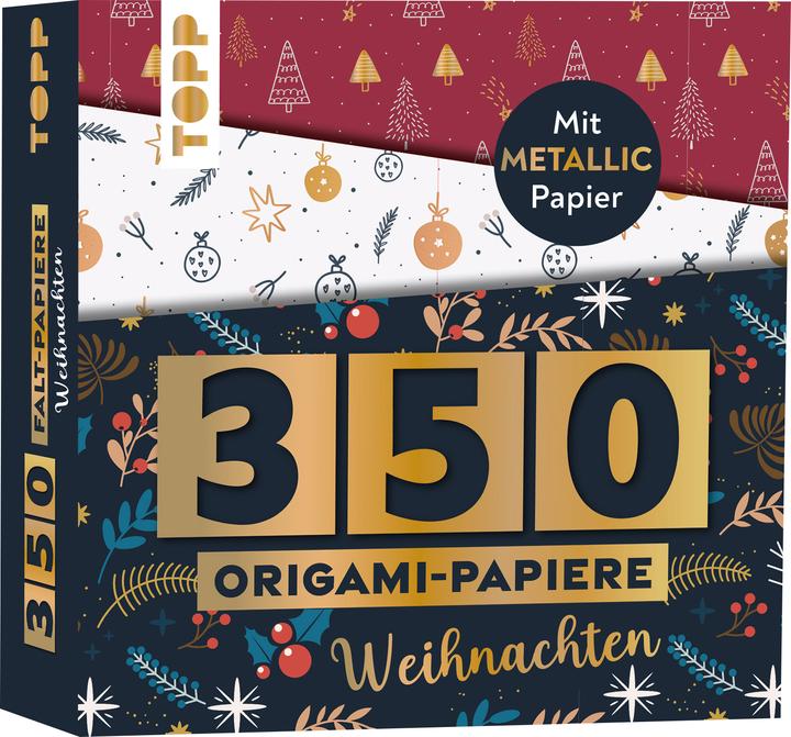 Actual product image Topp Täubner:350 Origami papers - Christmas (80 g/m², 350 x)