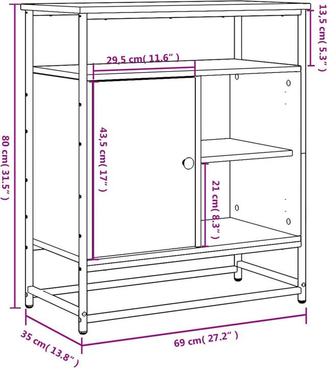 Image du produit vidaXL Sideboard (69 x 35 x 80 cm)