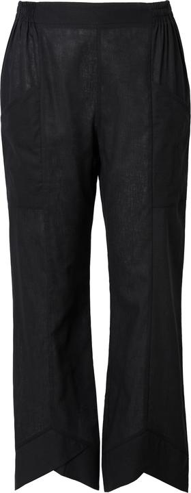 Immagine prodotto Ulla Popken Pantaloni in misto lino con cotone biologico, orlo decorativo e taglio della gamba ampio (42)