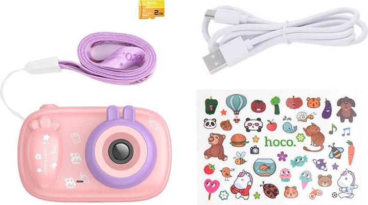 Actual product image Hoco Other Computer Accessory children camera with selfie function DV205 pink