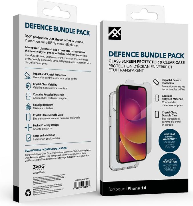 Produktbild Zagg Ifrogz Cases Defence Glass Ip (Apple iPhone 14)