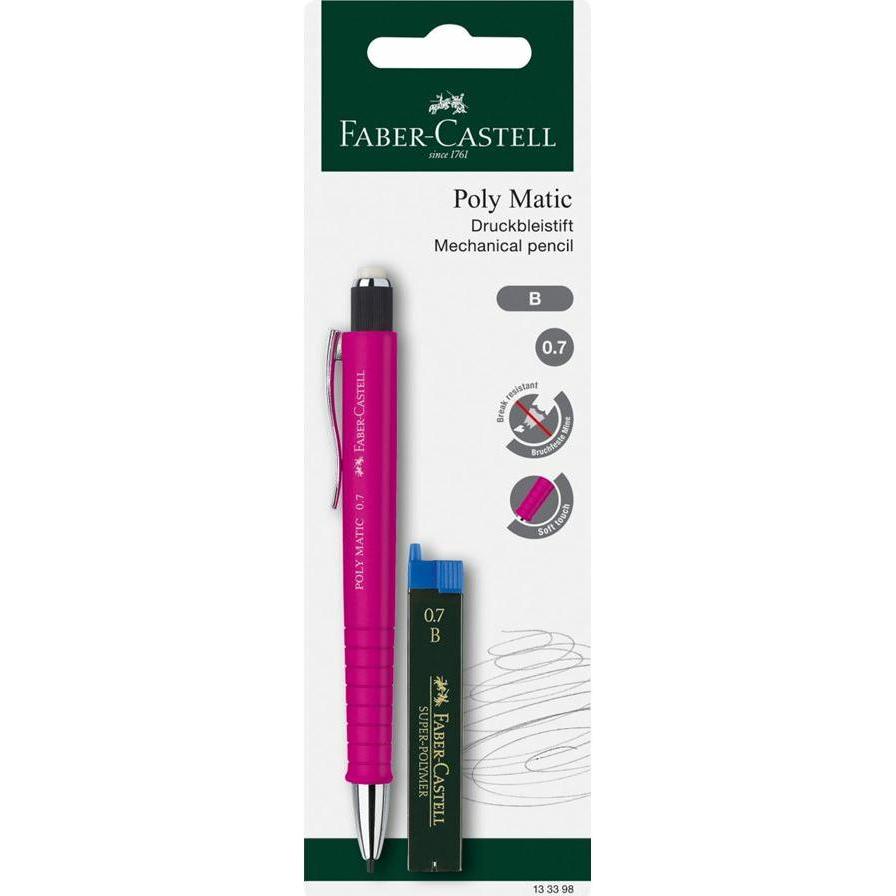 Faber-Castell, Bleistift, Druckbleistift Poly Matic 0.7 mm (0.70 mm, B, 2 x)