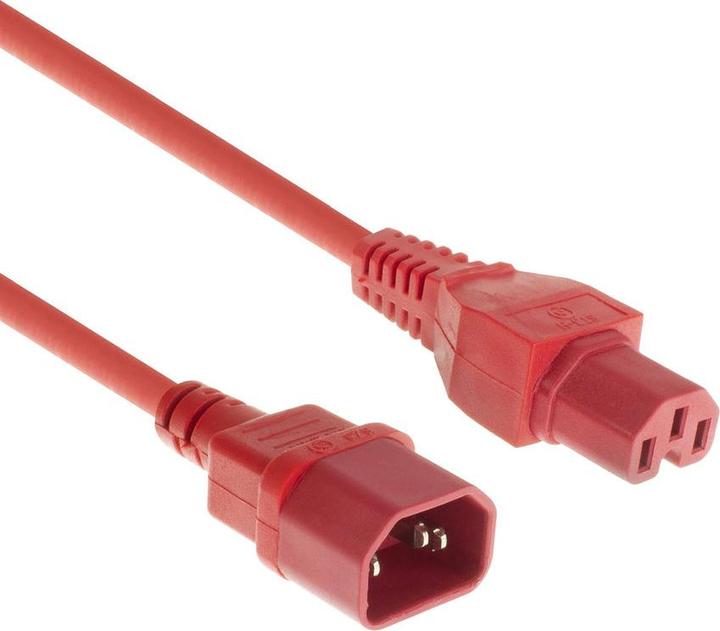 Powercord C14 - C15 red 2 m (2 m)