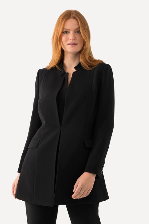 Image du produit Ulla Popken Blazer en acétate, col montant et fermeture à crochet (46)