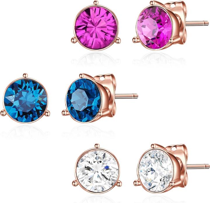 Produktbild Lulu & Jane Damen Metall-Legierung verziert mit Kristallen von Swarovski® roségold - 29089 (Metall-Legierung)
