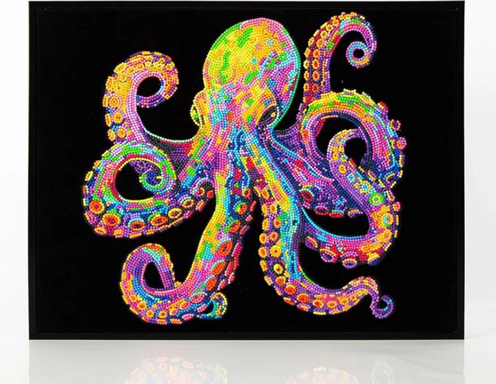 Actual product image Diamond Dotz Diamond Painting Neon Oktopus