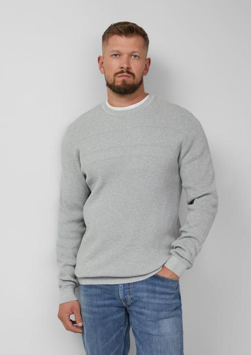 Produktbild s.Oliver Strickpullover Strukturmix-Pullover aus reiner Baumwolle (XXL)