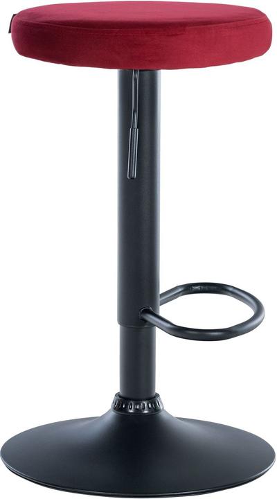 Produktbild Swisshandel24 2er Set Barhocker Ponte Samt schwarz, rot