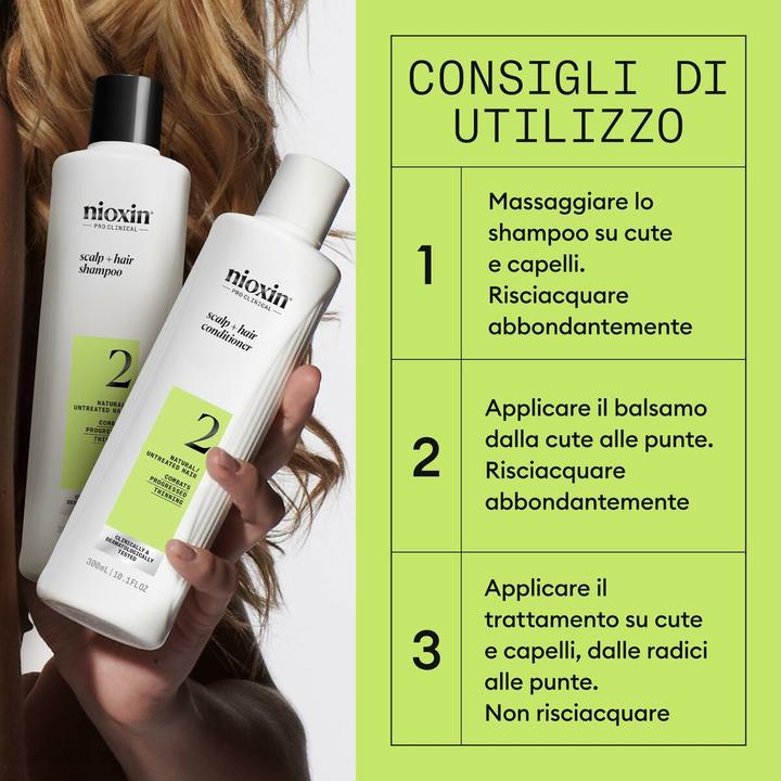 Image du produit Nioxin Kit système 2 - 300 ml de shampooing, 300 ml d'après-shampooing, 100 ml de traitement (Kit de soins capillaires)