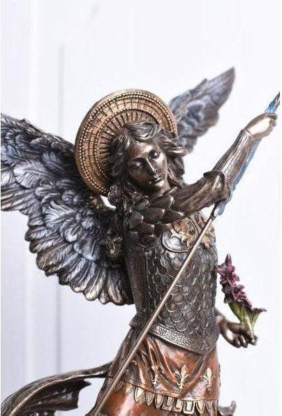 Actual product image Palazzo Sculpture of Archangel Michael fighting Lucifer