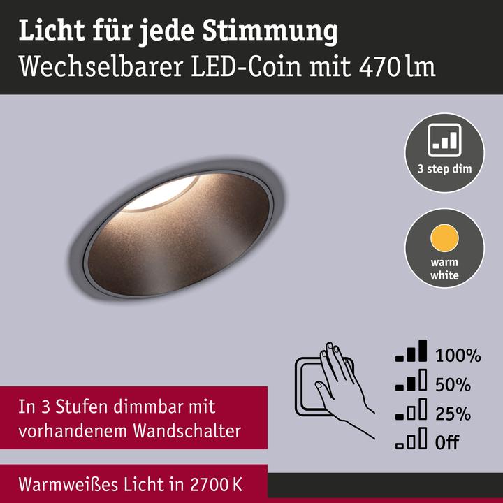 Actual product image Paulmann Cole Coin (470 lm)