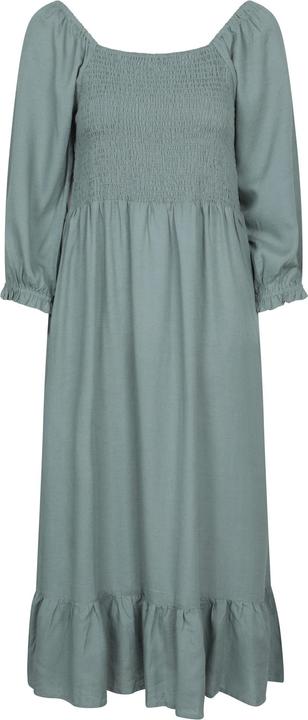 Actual product image Mountain Warehouse Womens/Ladies Cadiz Shirred Long-Sleeved Midi Dress (36)