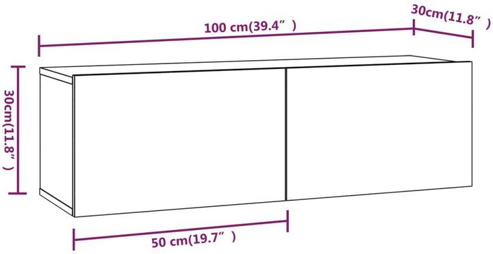 Produktbild vidaXL TV-Schrank-Set (100 x 30 x 30 cm)