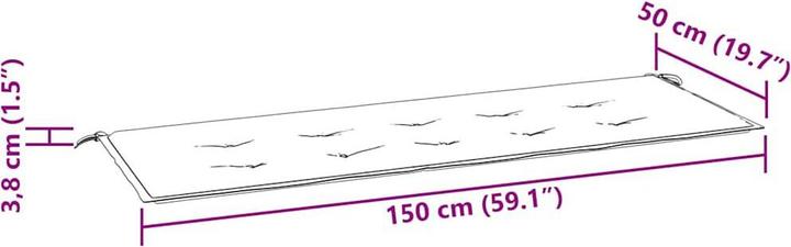Actual product image VidaXL Veva (150 x 50 x 3 cm)