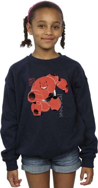 Actual product image Disney Girls Big Hero 6 Baymax Suite Pose Sweatshirt (128)