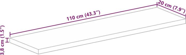 Immagine prodotto vidaXL Tischplatte (20 x 110 cm)