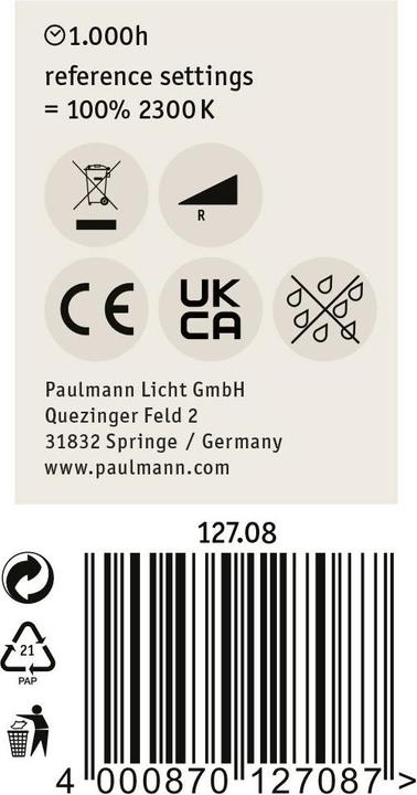 Actual product image Paulmann Drop (E14, 8 W, 40 lm, 1 x)