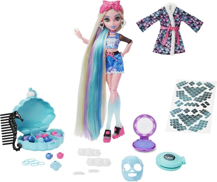 Actual product image Monster High Mattel Lalka Spa Day Lagoona Blue
