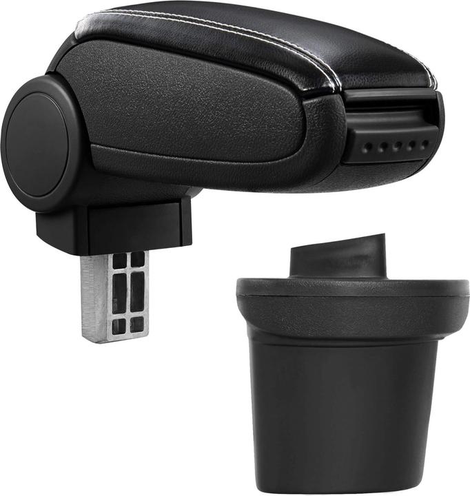 Immagine prodotto Pro-Tec Bracciolo centrale Nissan Juke con vano portaoggetti in similpelle nera con cuciture bianche