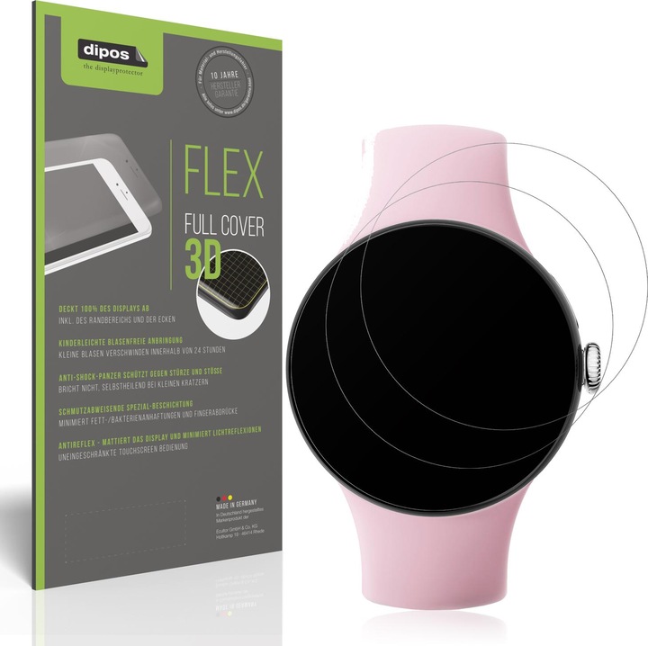 Produktbild Dipos Full Cover Schutzfolie Matt für Google Pixel Watch 3 45mm