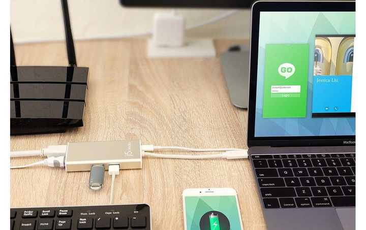 Actual product image j5Create USB 3.0 Type-C Multi Adapter (USB-C, 3 Ports)