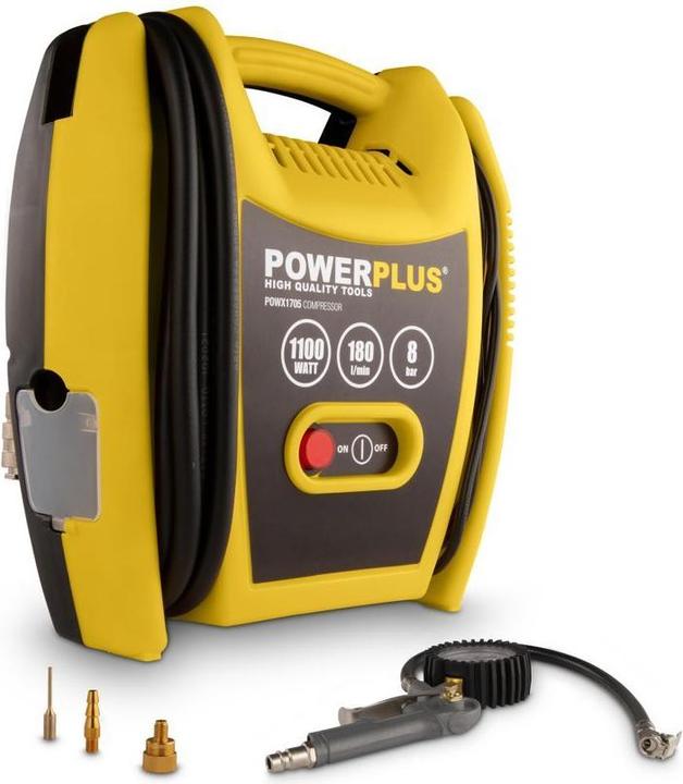 Image du produit Powerplus Compresseur oil free 1100W - 3 acc. (8 bar)